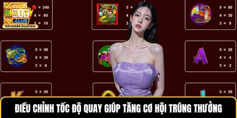 Điều chỉnh tốc độ quay giúp tăng cơ hội trúng thưởng